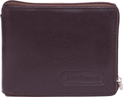 

Gentleman Men Brown Genuine Leather Wallet(15 Card Slots)