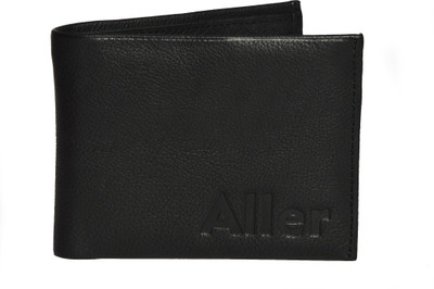 

aller Men Black Genuine Leather Wallet(6 Card Slots)