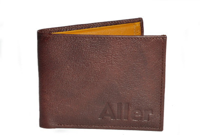 

aller Men Maroon, Yellow Genuine Leather Wallet(6 Card Slots)