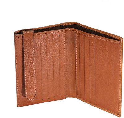 

ARIZIC Men Tan Genuine Leather Wallet(10 Card Slots)