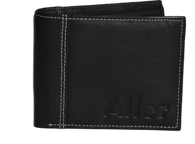 

aller Men Black Genuine Leather Wallet(7 Card Slots)