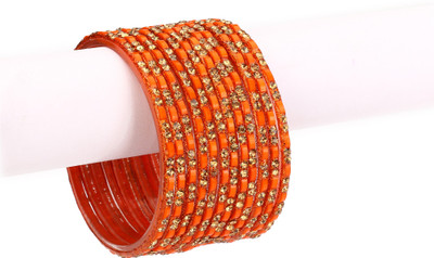 Somil Glass Crystal Bangle Set(Pack of 12)