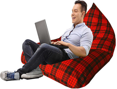 bigmo XXXL Bean Bag Cover (Without Beans)(Multicolor)