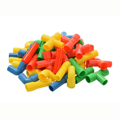 CATERPILLAR Hot Assembling Water Pipe Plastic Building Blocks Multicolor Multicolor CATERPILLAR Blocks Building Sets