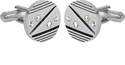 Shining Jewel Brass Cufflink(Silver)