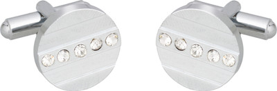 Shining Jewel Brass Cufflink(Silver)