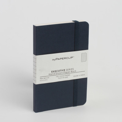 

Mypaperclip Pocket-size Notebook(192 Checked Pages Executive Series, Black)