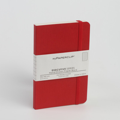 

Mypaperclip Pocket-size Notebook(192 Ruled Pages Executive Series, Red)
