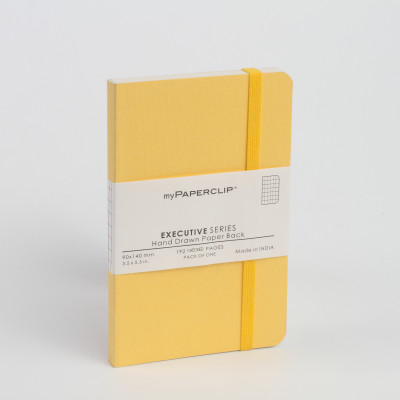 

Mypaperclip Pocket-size Notebook(192 Checked Pages Executive Series, Yellow)