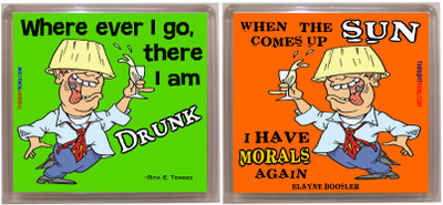 

Thoughtroad DRUNK SUN Fridge Magnet Pack of 2