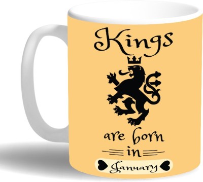 

PRINT OPERA January Born Kings Ceramic Mug(330 ml), Multicolor