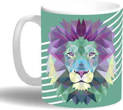 

PRINT OPERA Lion Ceramic Mug(330 ml), Multicolor