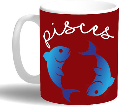

PRINT OPERA Pisces Ceramic Mug(330 ml), Multicolor