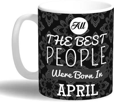 

PRINT OPERA April Born Ceramic Mug(330 ml), Multicolor