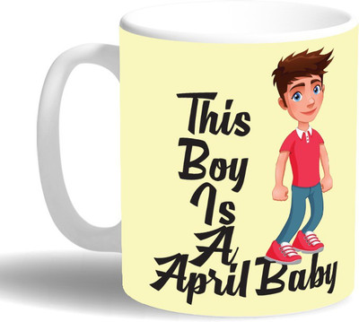 

PRINT OPERA April Baby Ceramic Mug(330 ml), Multicolor