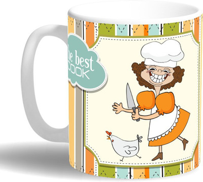 

PRINT OPERA Best Cook Ceramic Mug(330 ml), Multicolor
