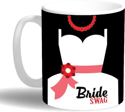 

PRINT OPERA Bride Swag Ceramic Mug(330 ml), Multicolor