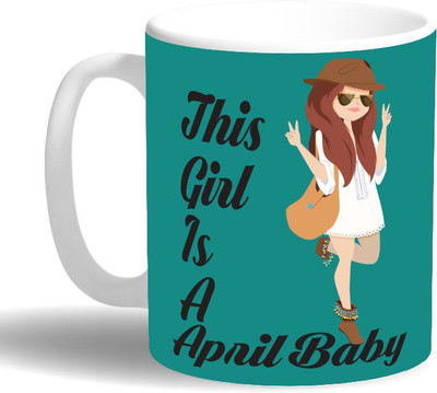 

PRINT OPERA April Baby Girl Ceramic Mug(330 ml), Multicolor