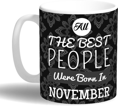

PRINT OPERA November Born Ceramic Mug(330 ml), Multicolor