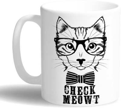 

PRINT OPERA Cat Art Ceramic Mug(330 ml), Multicolor