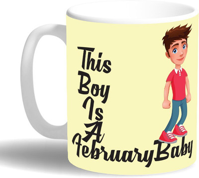 

PRINT OPERA February Baby Ceramic Mug(330 ml), Multicolor