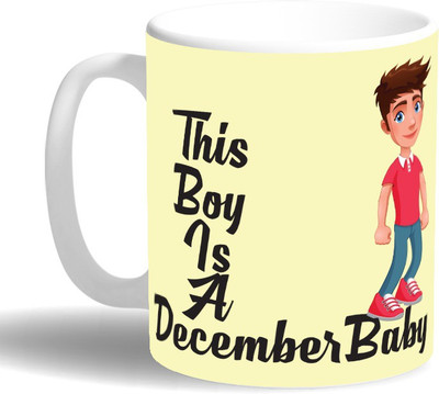

PRINT OPERA December Baby Ceramic Mug(330 ml), Multicolor