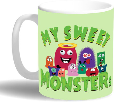 

PRINT OPERA Monsters Ceramic Mug(330 ml), Multicolor