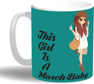 

PRINT OPERA March Baby Girl Ceramic Mug(330 ml), Multicolor