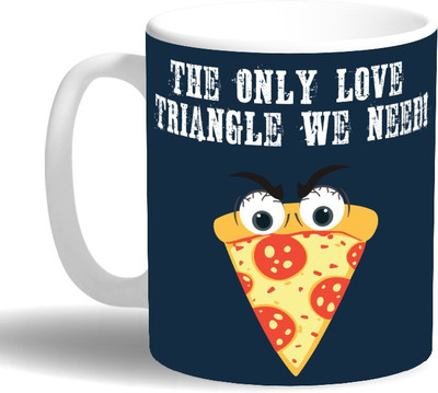 

PRINT OPERA Pizza Piece Ceramic Mug(330 ml), Multicolor