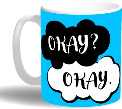 

PRINT OPERA Okay Ceramic Mug(330 ml), Multicolor