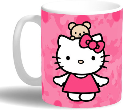 PRINT OPERA kitty Ceramic Mug(330 ml), Multicolor