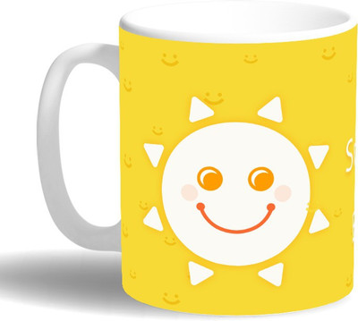 

PRINT OPERA Smile More Ceramic Mug(330 ml), Multicolor