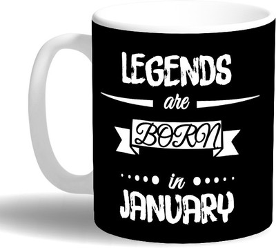 

PRINT OPERA Legends Born in January Ceramic Mug(330 ml), Multicolor
