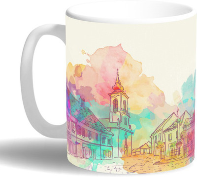 

PRINT OPERA Painting Ceramic Mug(330 ml), Multicolor