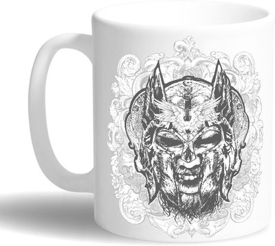 

PRINT OPERA Horrible Face Ceramic Mug(330 ml), Multicolor