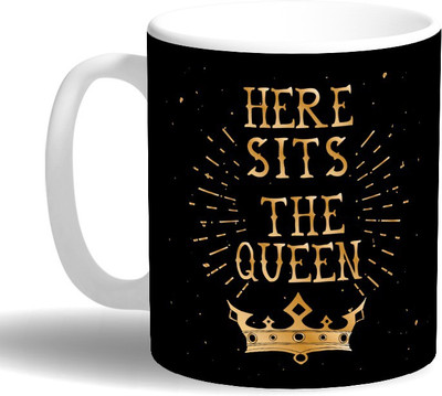

PRINT OPERA Queen Sits Ceramic Mug(330 ml), Multicolor