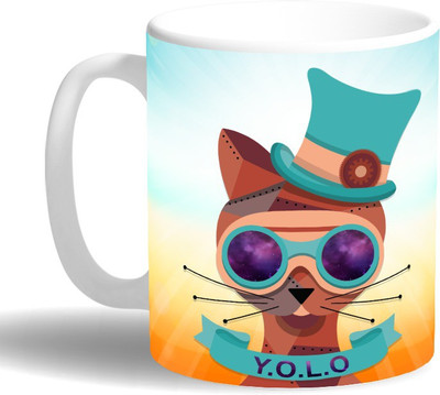 

PRINT OPERA YoLo Ceramic Mug(330 ml), Multicolor