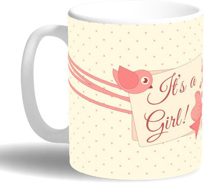 

PRINT OPERA It's a Girl Ceramic Mug(330 ml), Multicolor