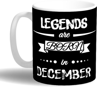 

PRINT OPERA Legends Born in December Ceramic Mug(330 ml), Multicolor
