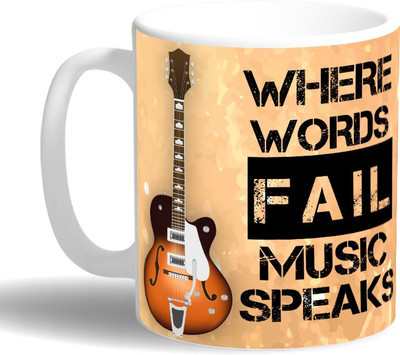 

PRINT OPERA Music Speaks Ceramic Mug(330 ml), Multicolor