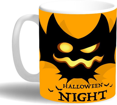 

PRINT OPERA Halloween Night Ceramic Mug(330 ml), Multicolor