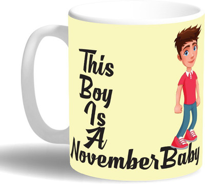 

PRINT OPERA November Baby Ceramic Mug(330 ml), Multicolor