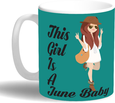 

PRINT OPERA June Baby Girl Ceramic Mug(330 ml), Multicolor