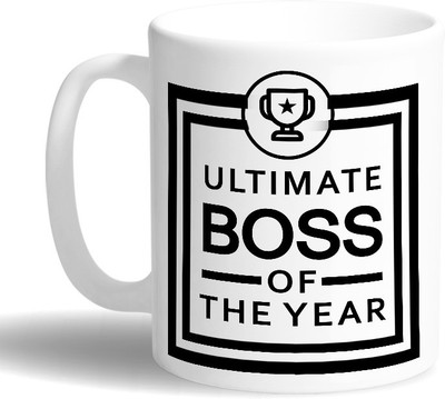 

PRINT OPERA Boss Of The Year Ceramic Mug(330 ml), Multicolor