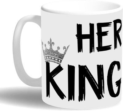 

PRINT OPERA Her King Ceramic Mug(330 ml), Multicolor