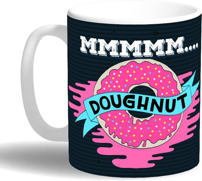 

PRINT OPERA Donut Ceramic Mug(330 ml), Multicolor