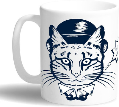 

PRINT OPERA Cat Ceramic Mug(330 ml), Multicolor