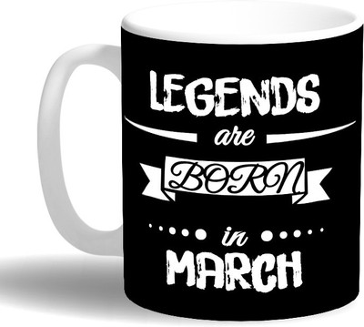 

PRINT OPERA Legends Born in March Ceramic Mug(330 ml), Multicolor