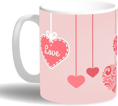 

PRINT OPERA Valentine's Day Ceramic Mug(330 ml), Multicolor