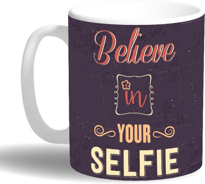 

PRINT OPERA Selfie Ceramic Mug(330 ml), Multicolor